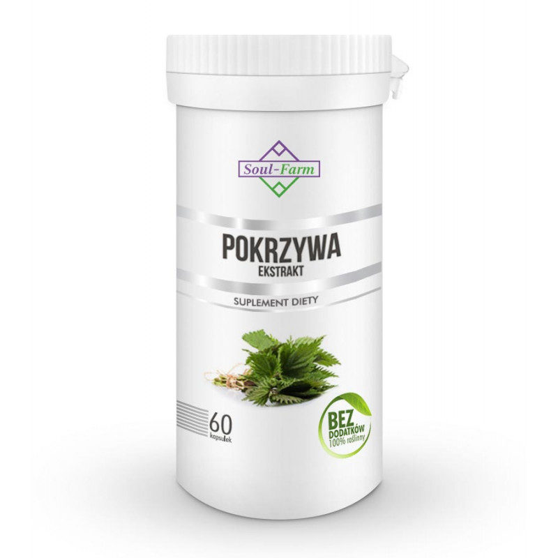 Pokrzywa ekstrakt 4:1, 60 kapsułek PREMIUM