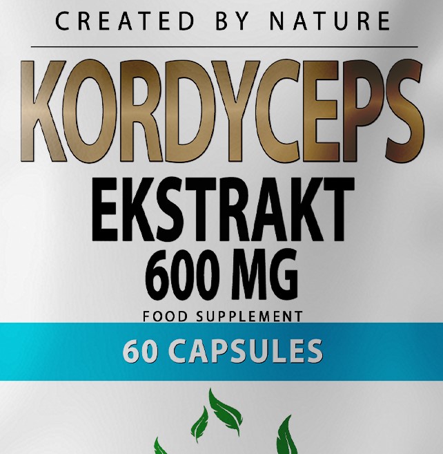Kordyceps 600 mg Ekstrakt 4:1 w kapsułkach 60 sztuk. Nowość !