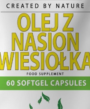 OLEJ Z NASION WIESIOŁKA 500mg  60 KAPSUŁEK SOFT GEL + WITAMINA  E