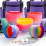 Misy kryształowe dźwiękowe Tęczowe czakry 432 Hz. Zestaw 7 szt. + 2x torby Gratis! Nowość !