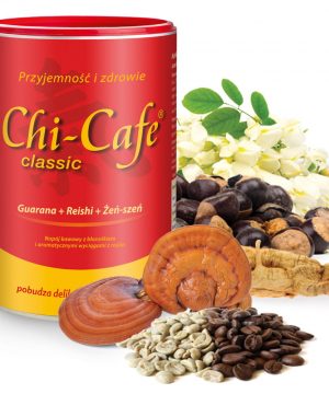 Chi-Cafe Classic 400g kawa probiotyczna Grzybek reshi+Guarana+Żeń-szeń+Kawa arabica+Błonnik z akacji