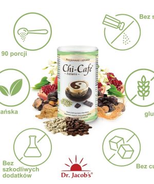 Chi-Cafe balans 450g palona i zielona kawa +guarana+owoc granatu+żeń-szeń+kakao+magnez+wapń  Kawa zasadowa odkwaszająca !