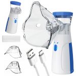 Inhalator nebulizator siateczkowy przenośny bezprzewodowy cichy ! 2x maski i ustnik  Nowość !
