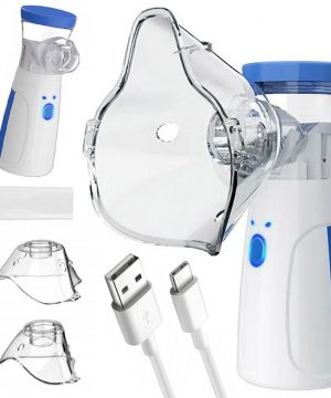 Inhalator nebulizator siateczkowy przenośny bezprzewodowy cichy ! 2x maski i ustnik  Nowość !